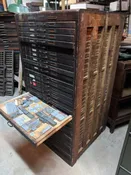 Rare Antique Yawman &amp; Erbe  31 Drawer  Flat File Wood Type Storage Cabinet — Brooksvale Artisans