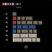 KBDFans PBTFans Retro 100 40s 27 Key Add-on Keycap Set