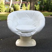 A Raphael Raffel Space Age Plastic Tub Chair Atomic Pod Mid-Century 1970s VTG Lee Dowdy Antiques