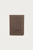 GROOVED LEATHER TRIFOLD WALLET