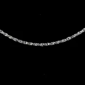 14k White Gold Twist Rope Chain – 19.25″