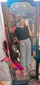 Black Stripe Tied High Waist Loose Straight Casual Pants