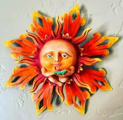Sun Wall Art - Sun Reading Book Wall Decor-11", Home Decor, Office Decor, Patio Decor, Garden Decor