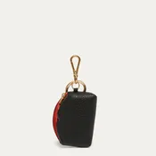 BLACK LEATHER COLETTE KEYRING
