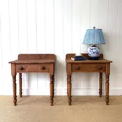 A Charming English Pine Bedside Table