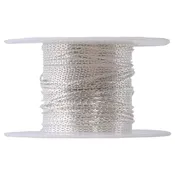 0.7mm Beading Chain in Silver Plated Brass - 15 Foot Spool