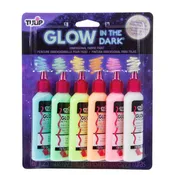 DIMENSIONAL FABRIC PAINT GLOW 6PK