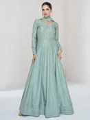 Art Silk Sequins - Anarkali Dress