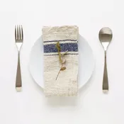 Blue Stripe Vintage Linen Napkins Set of 2