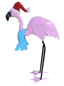 Flamingo with Santa Hat