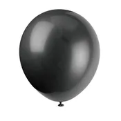 12" Latex Balloons, 10ct - Jet Black