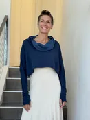Bamboo Fleece Cropped Cowl Top