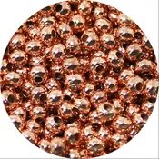 6/0 Seed Bead, Genuine Metal, 24K Rose Gold Plate