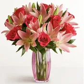 Magnificent Pink Rose & Lily