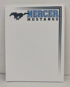4.25" x 5.5" Mercer Mustangs Notepad — Custom Corner Printing