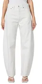 Agolde Luna High Rise Pieced Taper Chalk White