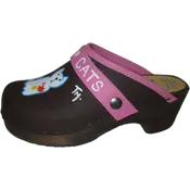 Children's Brown Oil Cat Clogs