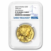 2026-W 1 oz Proof Gold Buffalo PF70 NGC Early Releases – 250 Liberty Bell Privy .9999 Gold Coin