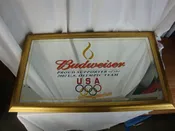 2002 Budweiser Proud Supporter of the 2002 Olympics Beer Bar Sign Mirror