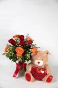 Orange Crush with Bear — FLORAL & FRUIT PARADISE