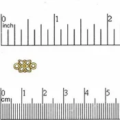 10mm Flower Charm Connector - Satin Rhodium Silver & Satin Hamilton Gold - Made from Brass - Sold by the Piece - K61