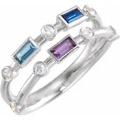 Custom Multi-Shape Birthstone Ring — Shannon's Fine Jewelry