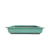 11" Rectangle Tray Bonsai Pot - Jade Green
