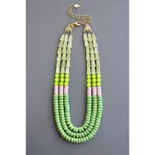 3 Strand Serpentine + Jade Necklace