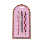 A Dopo Set Of 3 Pens - Diamond, Stripe, Check