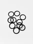 1/2" Black Bra Strap Ring - 10 Per Bag