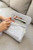 Stripe Makeup Bag