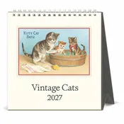 2027 Vintage Cats Desk Calendar