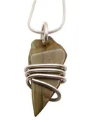 47.5 cts - NEW RADIANCE JASPER ART AMULET PENDANT Necklace STERLING SILVER #101
