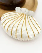 Vintage White Shell Hair Claw Clip