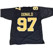 Aaron Donald Signed Navy Custom College Jersey