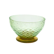 Antique Art Deco UV Reactive Glass Dessert Cup by Pukeberg