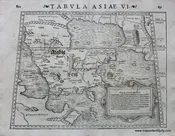 1542 - Saudi Arabia - Tabula Asiae VI Strabonis Asia - Antique Map