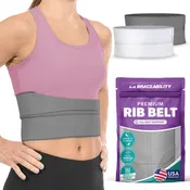 Broken Rib Brace | Compression Wrap Belt for Fractured, Cracked, Dislocated, or Bruised Ribs Pain Support