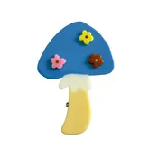 Blue Mushroom Hair Clip