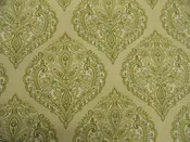 Belle Maison Arabella Linen Upholstery Drapery Fabric Moss Green Floral MM36