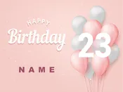 Birthday - Pink with Age - Yard Sign