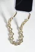 Bubble Chain Wristlet Phone Strap in Gold