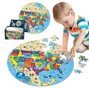 23" Oversized USA Map Puzzle – Learn & Explore Together