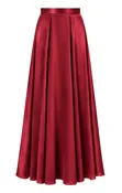 Amerie Satin Skirt - Claret