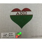 Alpha Chi Omega Heart Canvas