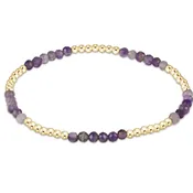 blissful pattern 2.5mm bead bracelet - amethyst