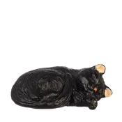 1 Inch Scale Black Cat Laying Right Dollhouse Miniature