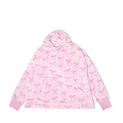 Fleece Printed Pullover Oversized Hoodie