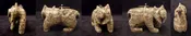 Alabaster Bobcat by Brion Hattie  - Zuni Fetish