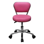 Round Stool with Back - SC-1016 PINK